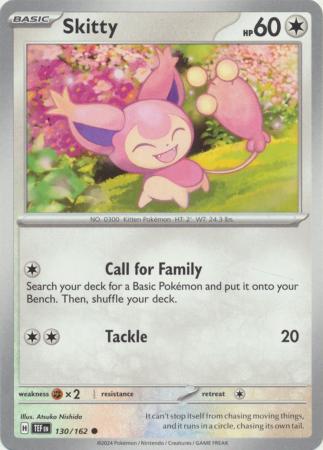 Scarlet & Violet: Temporal Forces: 130/162 - Skitty - Common