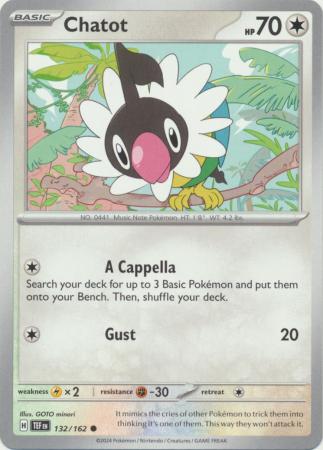 Scarlet & Violet: Temporal Forces: 132/162 - Chatot - Common