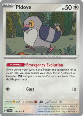 Scarlet & Violet: Temporal Forces: 133/162 - Pidove - Common