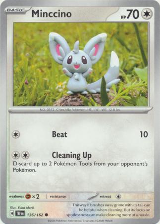 Scarlet & Violet: Temporal Forces: 136/162 - Minccino - Common