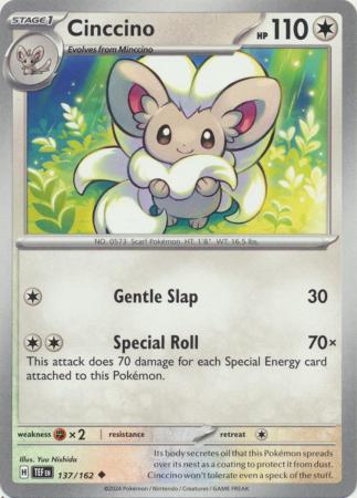 Scarlet & Violet: Temporal Forces: 137/162 - Cinccino - Uncommon