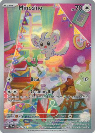 Scarlet & Violet: Temporal Forces: 182/162 - Minccino - Illustration Rare