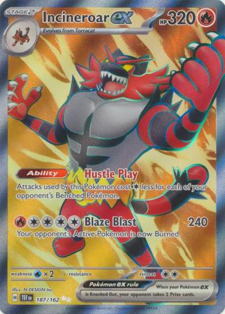Scarlet & Violet: Temporal Forces: 187/162 - Incineroar ex - Full Art Secret Rare
