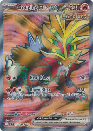 Scarlet & Violet: Temporal Forces: 188/162 - Gouging Fire ex - Full Art Secret Rare