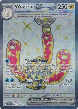 Scarlet & Violet: Temporal Forces: 190/162 - Wugtrio ex - Full Art Secret Rare