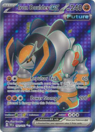 Scarlet & Violet: Temporal Forces: 192/162 - FIron Boulder ex - ull Art Secret Rare