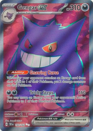 Scarlet & Violet: Temporal Forces: 193/162 - Gengar ex - Full Art Secret Rare