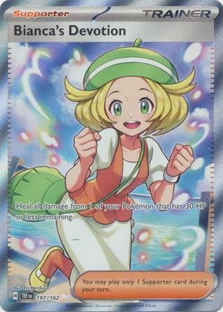 Scarlet & Violet: Temporal Forces: 197/162 - Bianca's Devotion - Full Art Secret Rare