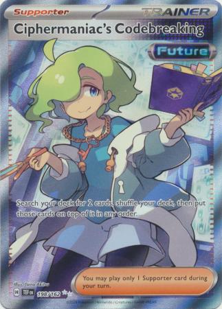 Scarlet & Violet: Temporal Forces: 198/162 - Ciphermaniac's Codebreaking - Full Art Secret Rare