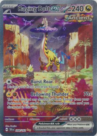 Scarlet & Violet: Temporal Forces: 208/162 - Raging Bolt ex - Special Illustration Rare