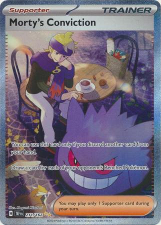 Scarlet & Violet: Temporal Forces: 211/162 - Morty's Conviction - Special Illustration Rare