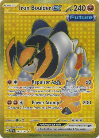 Scarlet & Violet: Temporal Forces: 217/162 - Iron Boulder ex - Gold Secret Rare
