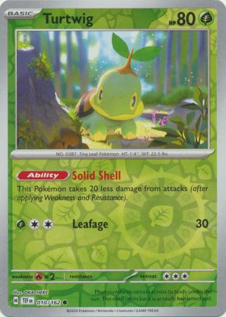 Scarlet & Violet: Temporal Forces: 010/162 - Turtwig - Common Reverse Holo