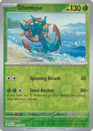 Scarlet & Violet: Temporal Forces: 019/162 - Dhelmise - Uncommon Reverse Holo