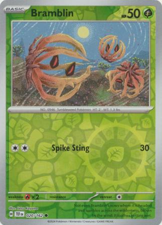 Scarlet & Violet: Temporal Forces: 020/162 - Bramblin - Common Reverse Holo