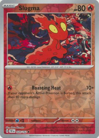 Scarlet & Violet: Temporal Forces: 028/162 - Slugma - Common Reverse Holo