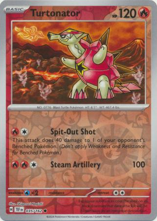 Scarlet & Violet: Temporal Forces: 035/162 - Turtonator - Common Reverse Holo