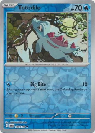 Scarlet & Violet: Temporal Forces: 039/162 - Totodile - Common Reverse Holo