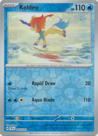 Scarlet & Violet: Temporal Forces: 044/162 - Keldeo - Uncommon Reverse Holo