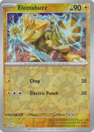 Scarlet & Violet: Temporal Forces: 053/162 - Electabuzz - Common Reverse Holo