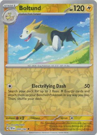 Scarlet & Violet: Temporal Forces: 059/162 - Boltund - Uncommon Reverse Holo