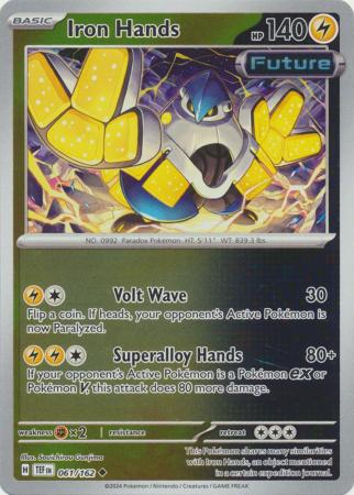 Scarlet & Violet: Temporal Forces: 061/162 - Iron Hands - Uncommon Reverse Holo