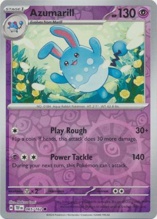 Scarlet & Violet: Temporal Forces: 065/162 - Azumarill - Common Reverse Holo