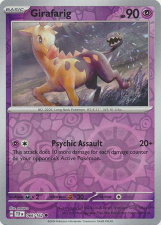 Scarlet & Violet: Temporal Forces: 066/162 - Girafarig - Common Reverse Holo