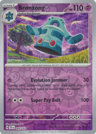 Scarlet & Violet: Temporal Forces: 069/162 - Bronzong - Uncommon Reverse Holo