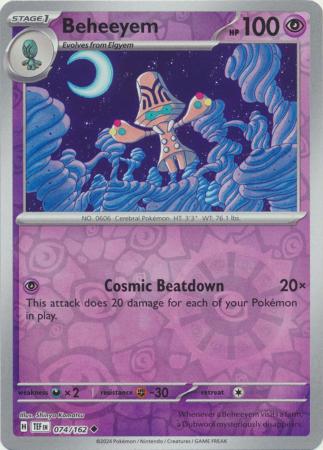 Scarlet & Violet: Temporal Forces: 074/162 - Beheeyem - Uncommon Reverse Holo