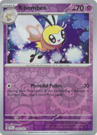 Scarlet & Violet: Temporal Forces: 076/162 - Ribombee - Uncommon Reverse Holo