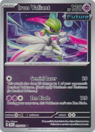 Scarlet & Violet: Temporal Forces: 079/162 - Iron Valiant - Uncommon Reverse Holo