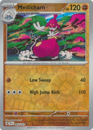 Scarlet & Violet: Temporal Forces: 083/162 - Medicham - Common Reverse Holo