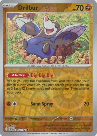 Scarlet & Violet: Temporal Forces: 085/162 - Drilbur - Common Reverse Holo