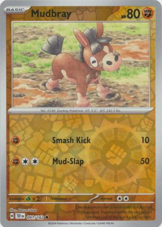 Scarlet & Violet: Temporal Forces: 091/162 - Mudbray - Common Reverse Holo