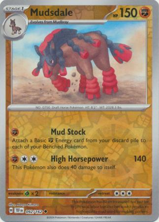 Scarlet & Violet: Temporal Forces: 092/162 - Mudsdale - Uncommon Reverse Holo