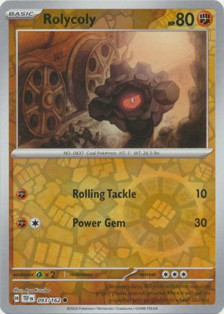 Scarlet & Violet: Temporal Forces: 093/162 - Rolycoly - Common Reverse Holo