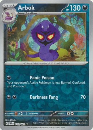 Scarlet & Violet: Temporal Forces: 101/162 - Arbok - Common Reverse Holo