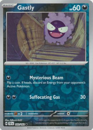 Scarlet & Violet: Temporal Forces: 102/162 - Gastly - Common Reverse Holo