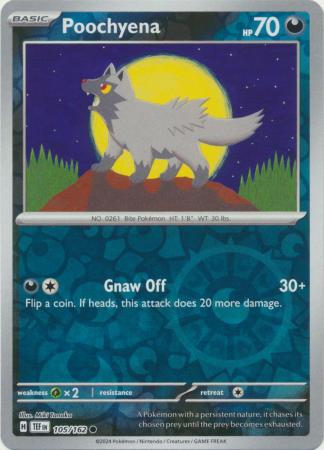 Scarlet & Violet: Temporal Forces: 105/162 - Poochyena - Common Reverse Holo