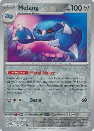 Scarlet & Violet: Temporal Forces: 114/162 - Metang - Common Reverse Holo