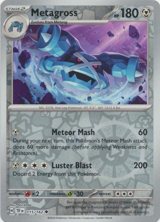 Scarlet & Violet: Temporal Forces: 115/162 - Metagross - Uncommon Reverse Holo