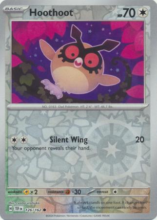 Scarlet & Violet: Temporal Forces: 126/162 - Hoothoot - Common Reverse Holo