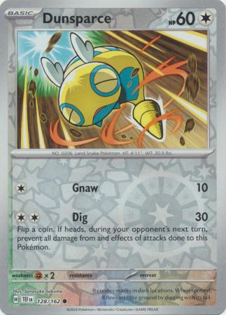 Scarlet & Violet: Temporal Forces: 128/162 - Dunsparce - Common Reverse Holo