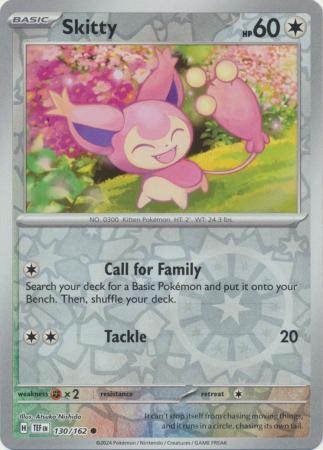 Scarlet & Violet: Temporal Forces: 130/162 - Skitty - Common Reverse Holo