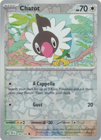 Scarlet & Violet: Temporal Forces: 132/162 - Chatot - Common Reverse Holo