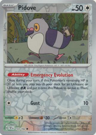 Scarlet & Violet: Temporal Forces: 133/162 - Pidove - Common Reverse Holo