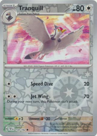 Scarlet & Violet: Temporal Forces: 134/162 - Tranquill - Common Reverse Holo