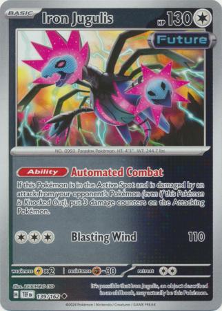 Scarlet & Violet: Temporal Forces: 139/162 - Iron Jugulis - Uncommon Reverse Holo
