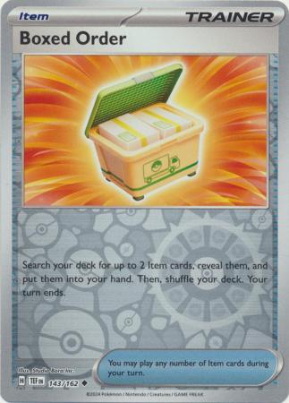 Scarlet & Violet : Temporal Forces: 143/162 - Boxed Order - Uncommon Reverse Holo
